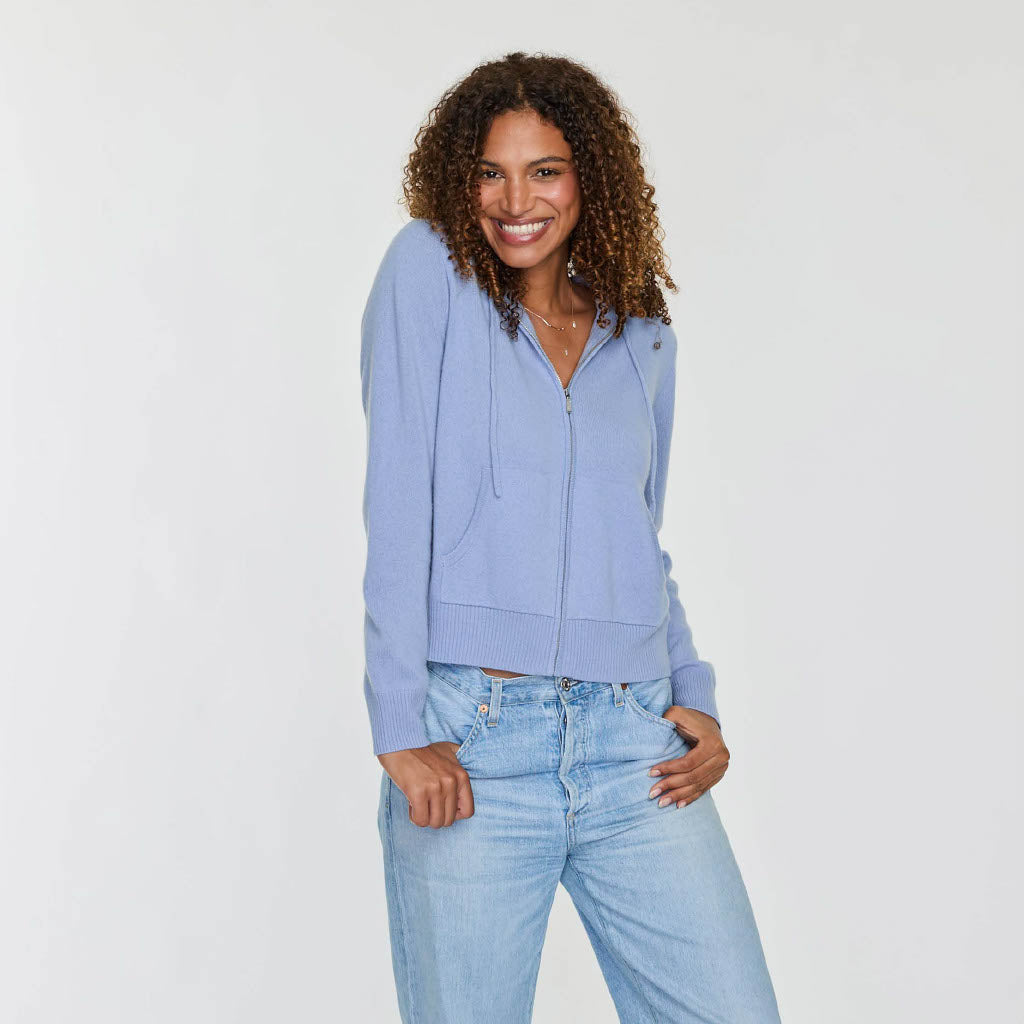 Solid Zip Cashmere Hoodie – The Cashmere Sale