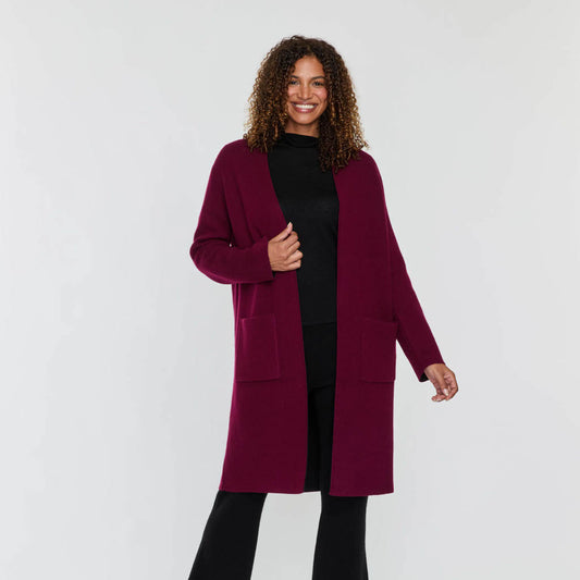 REVERSIBLE DOUBLE KNIT DUSTER  