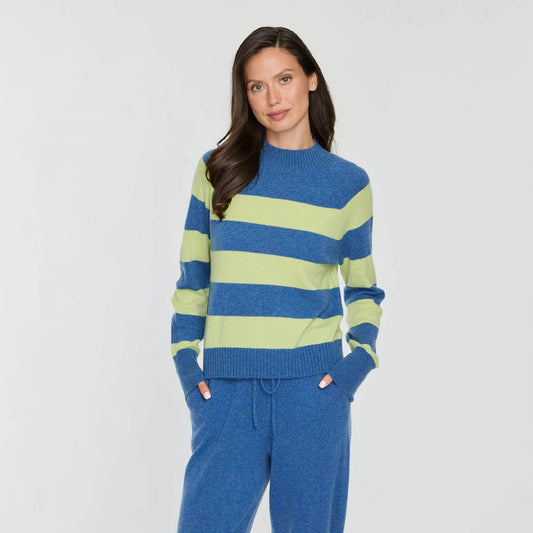 STRIPED MINI MOCKNECK  