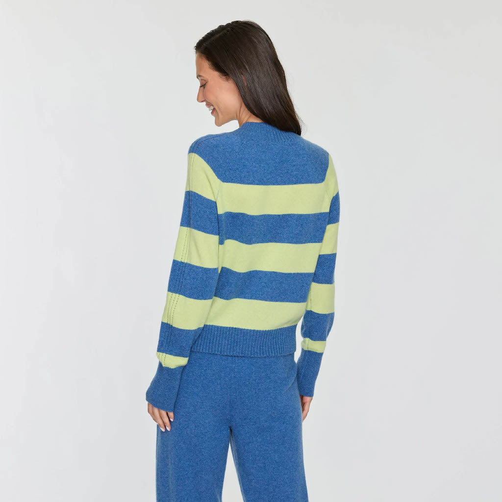 STRIPED MINI MOCKNECK