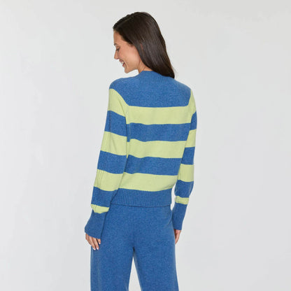 STRIPED MINI MOCKNECK
