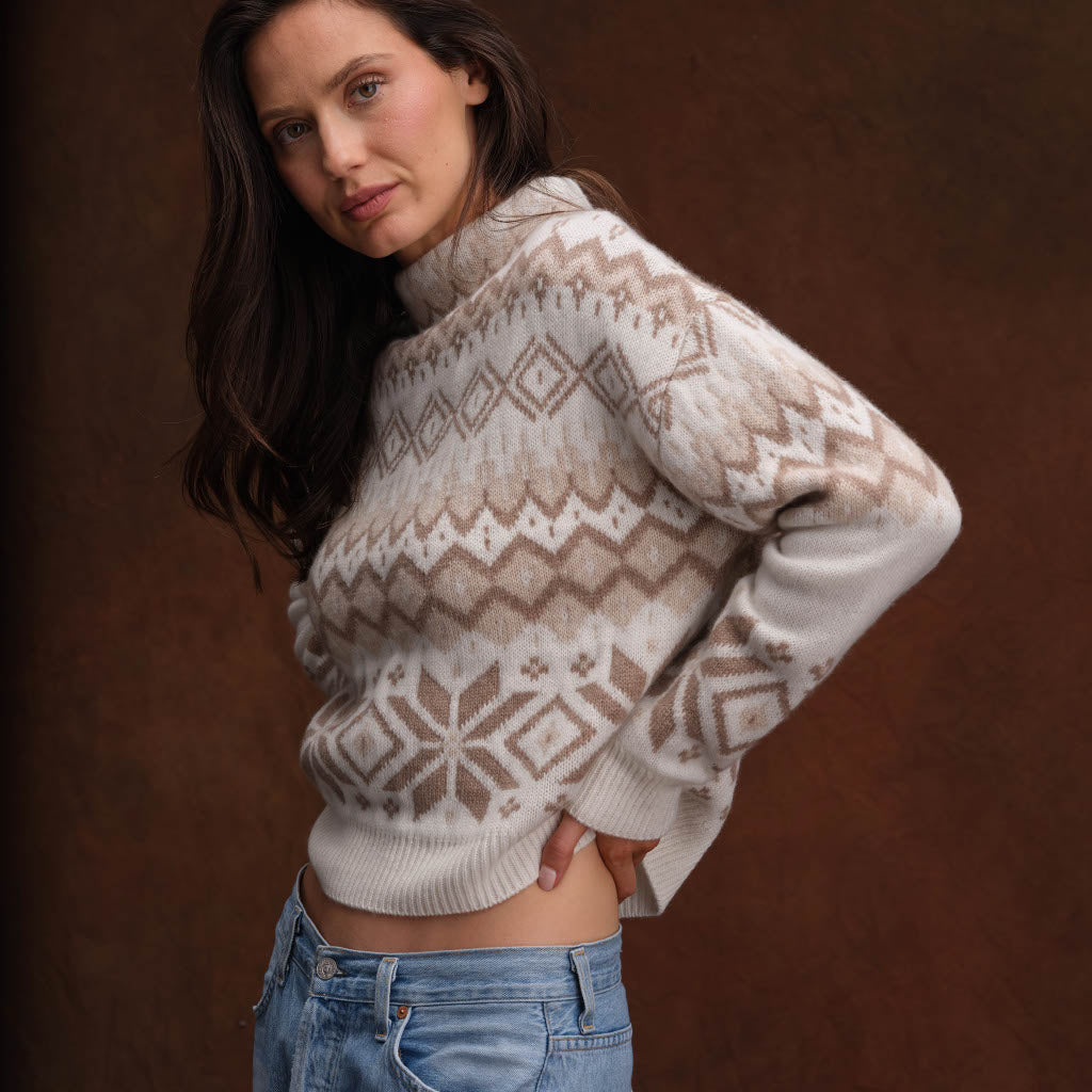 FAIR ISLE FUNNEL NECK