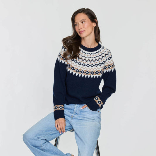 FAIR ISLE SCALLOPED CREW  