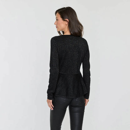 PEPLUM LUREX CASHMERE TOP