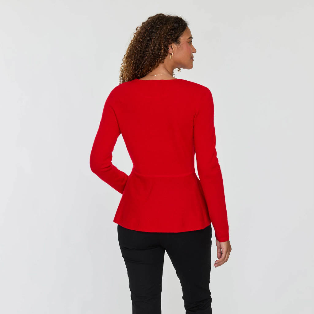 PEPLUM CASHMERE TOP
