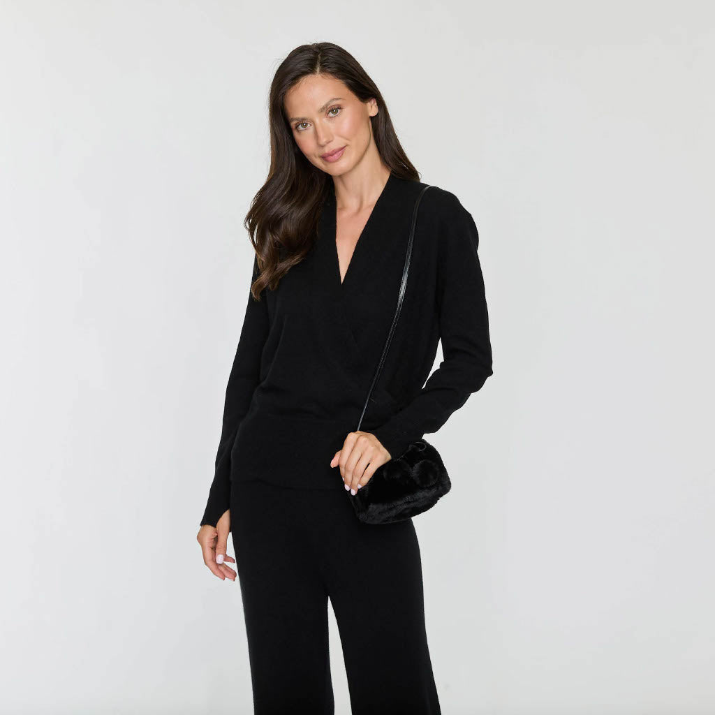 WRAP CASHMERE TOP