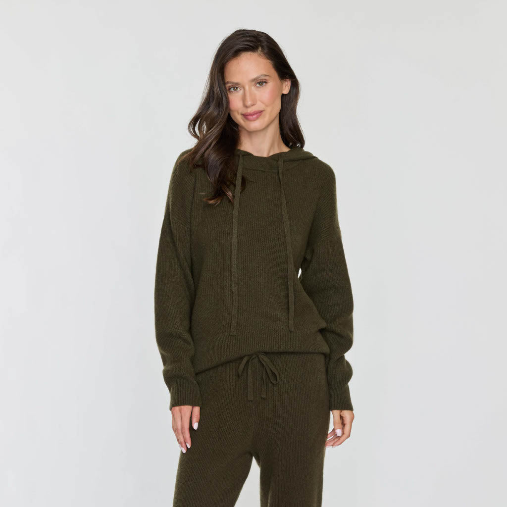 RIBBED DETACHABLE HOODIE