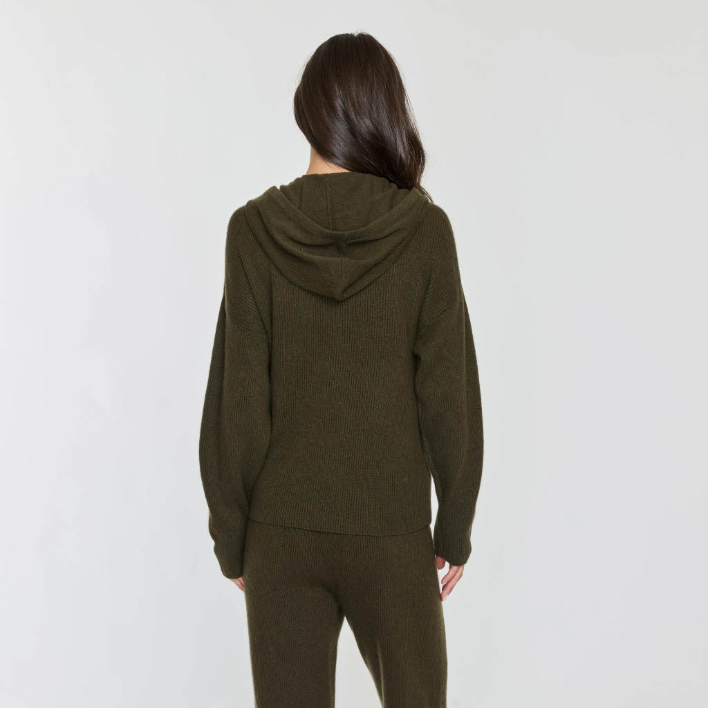 RIBBED DETACHABLE HOODIE