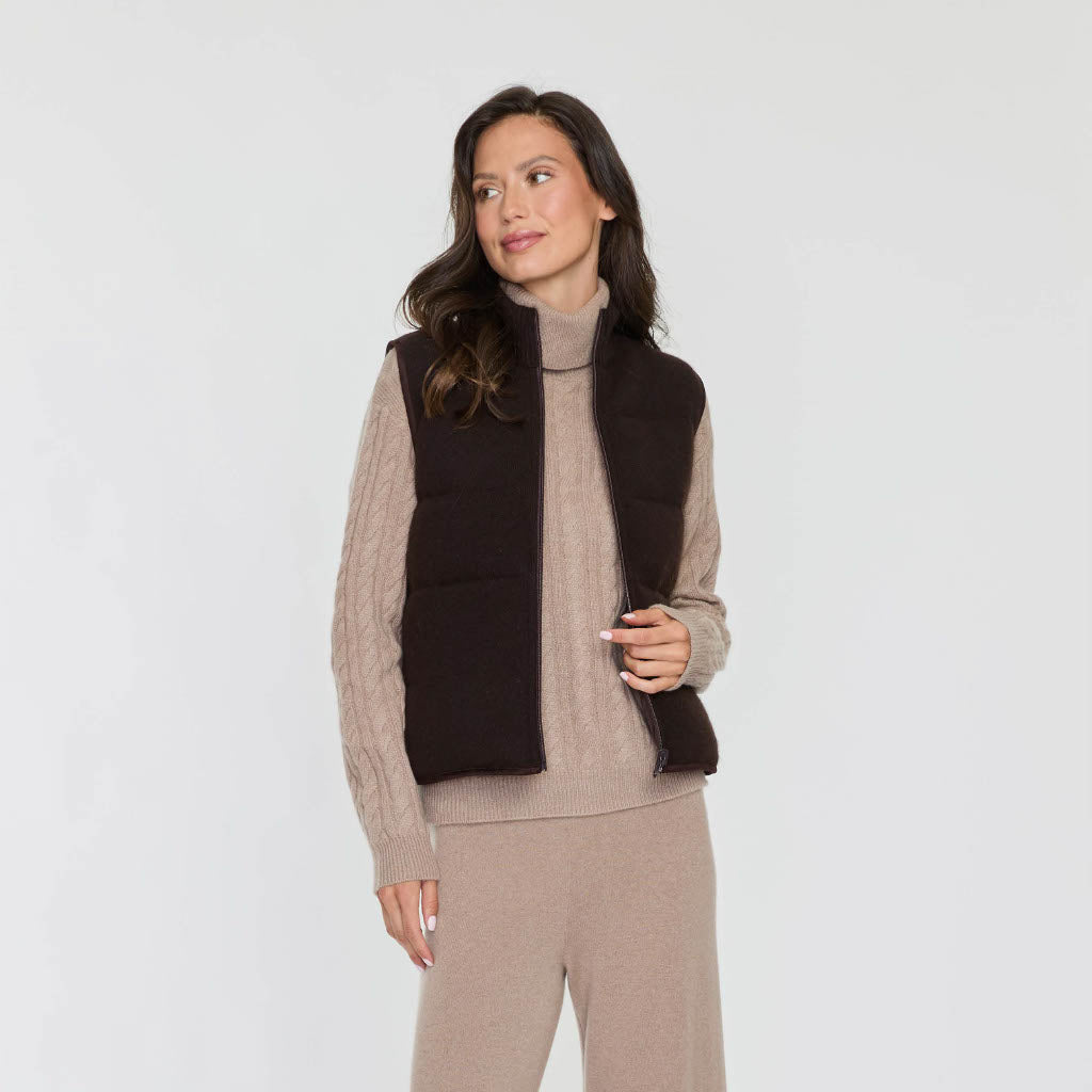 CASHMERE PUFFER VEST