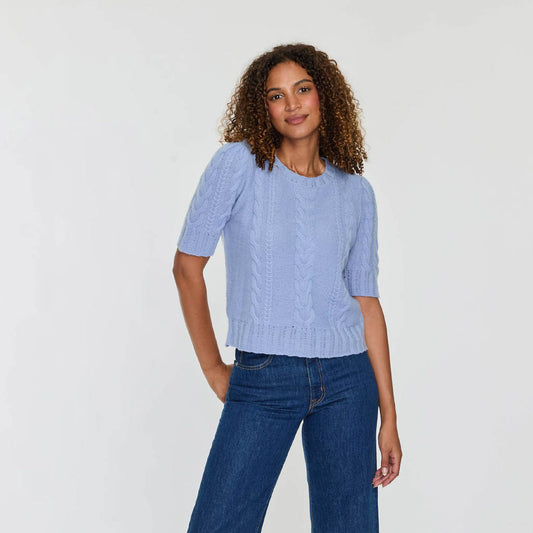 CABLE PUFF SLEEVE TEE  