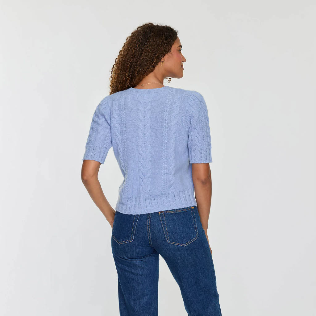 CABLE PUFF SLEEVE TEE