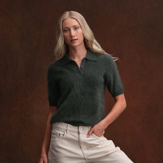 BRUSHED POLO TEE  