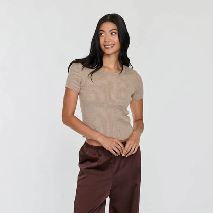 LUREX RIBBED BABY TEE