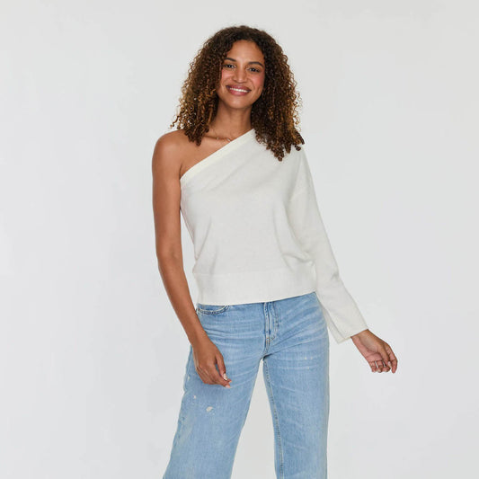 ONE SHOULDER CASHMERE TOP  