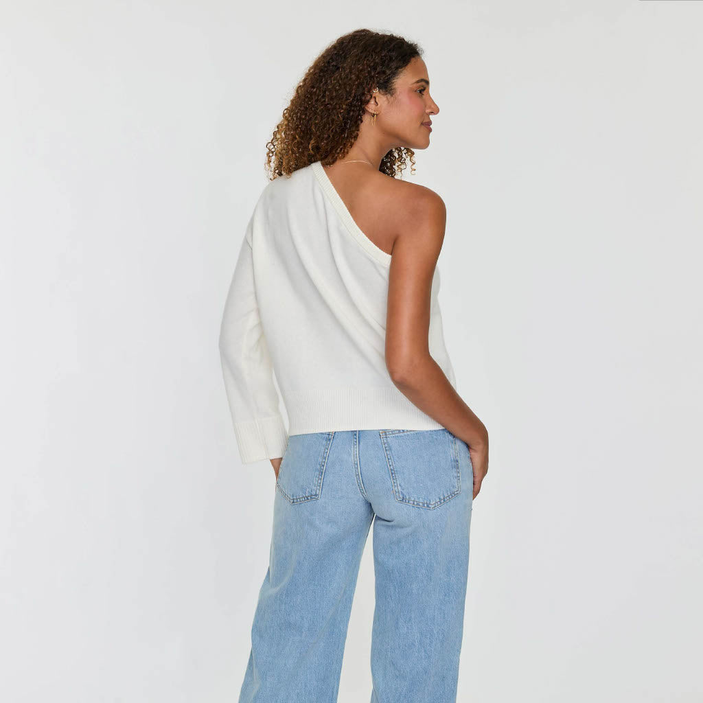 ONE SHOULDER CASHMERE TOP