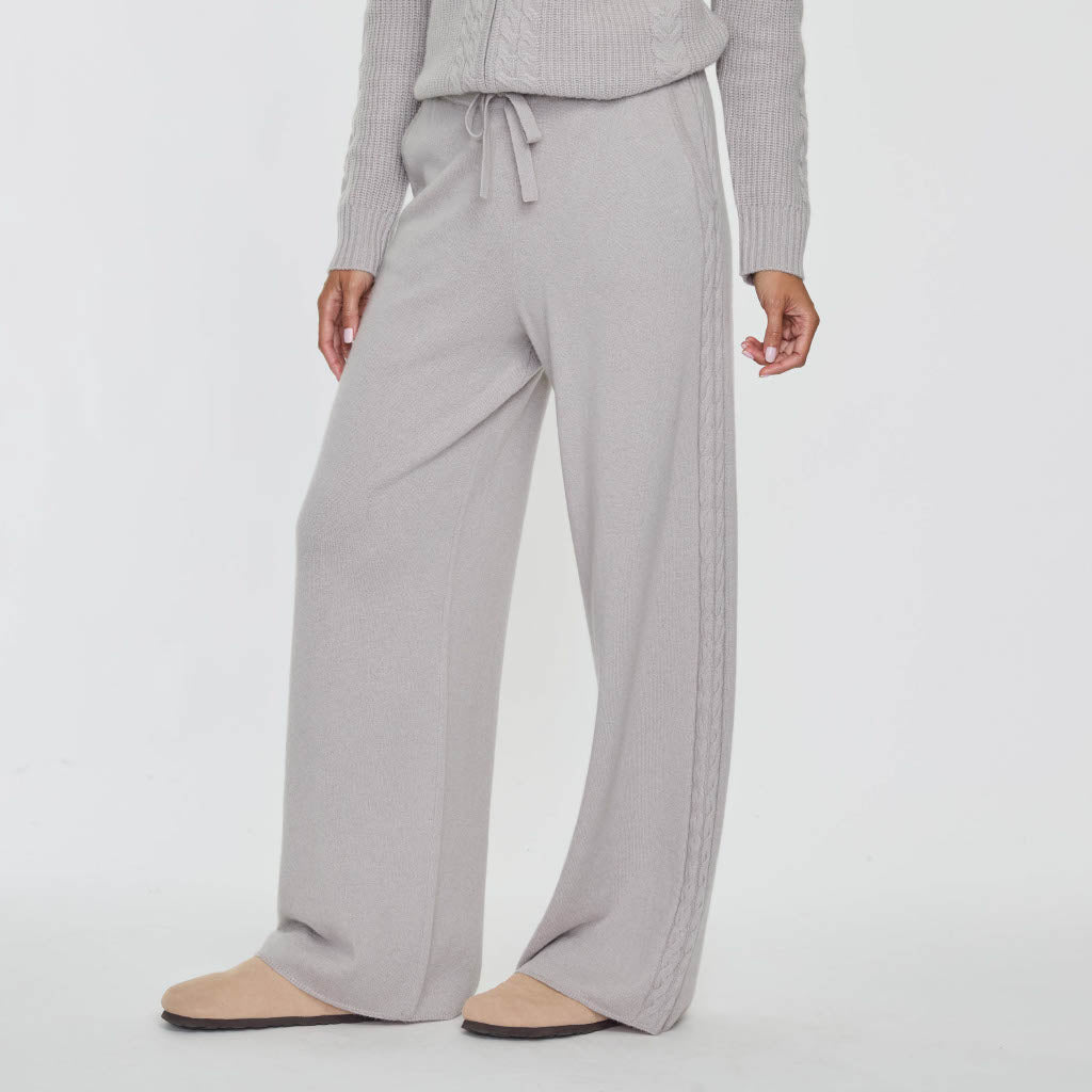 CABLE PANEL WIDE LEG PANT