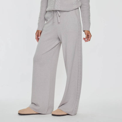 CABLE PANEL WIDE LEG PANT