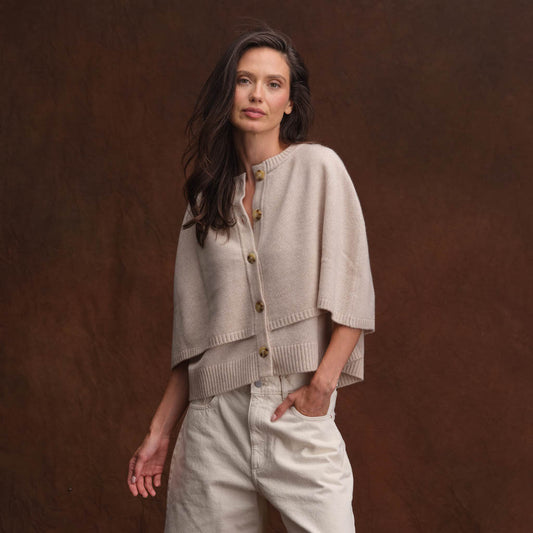 BUTTON UP CAPELET  