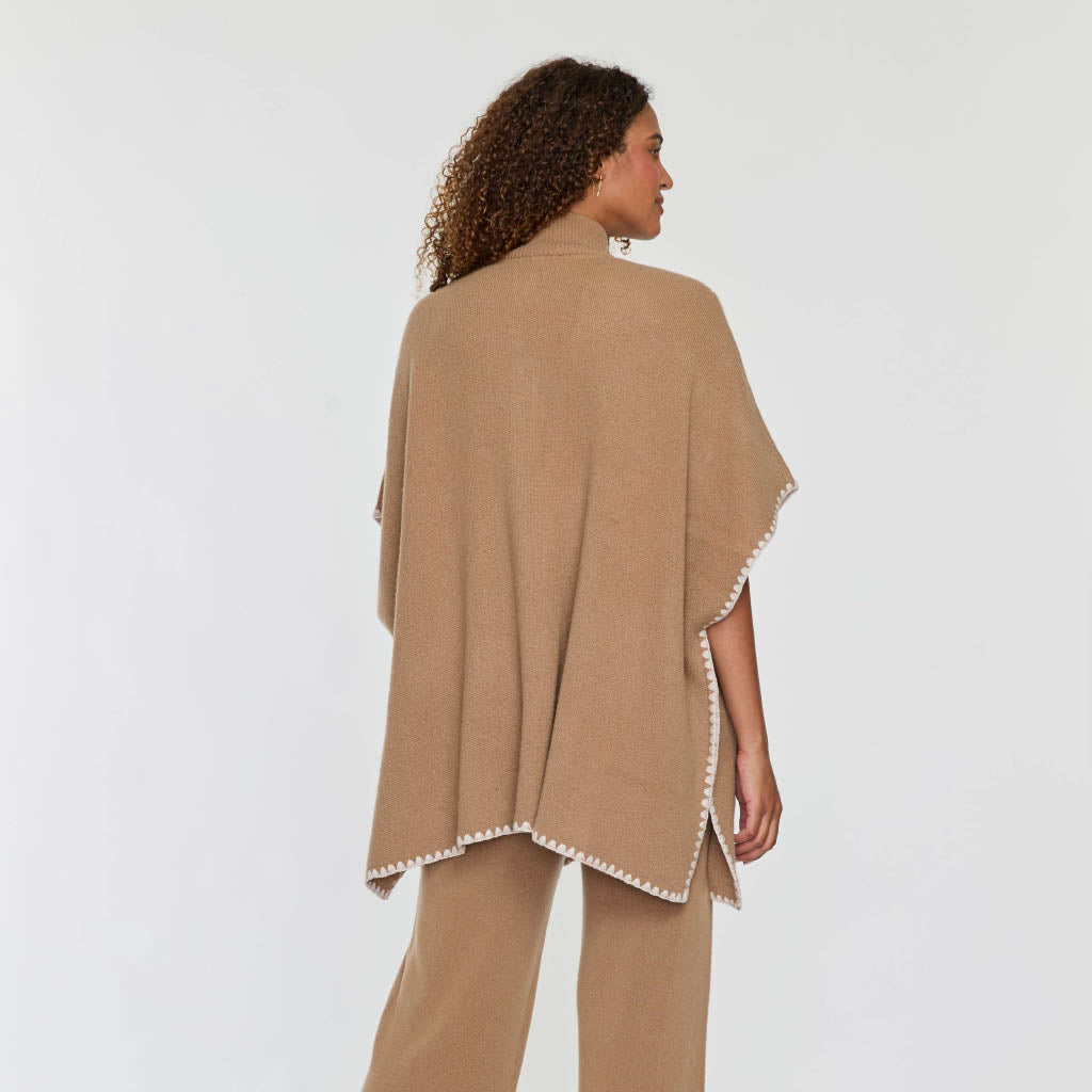 WHIPSTITCH FULL ZIP PONCHO