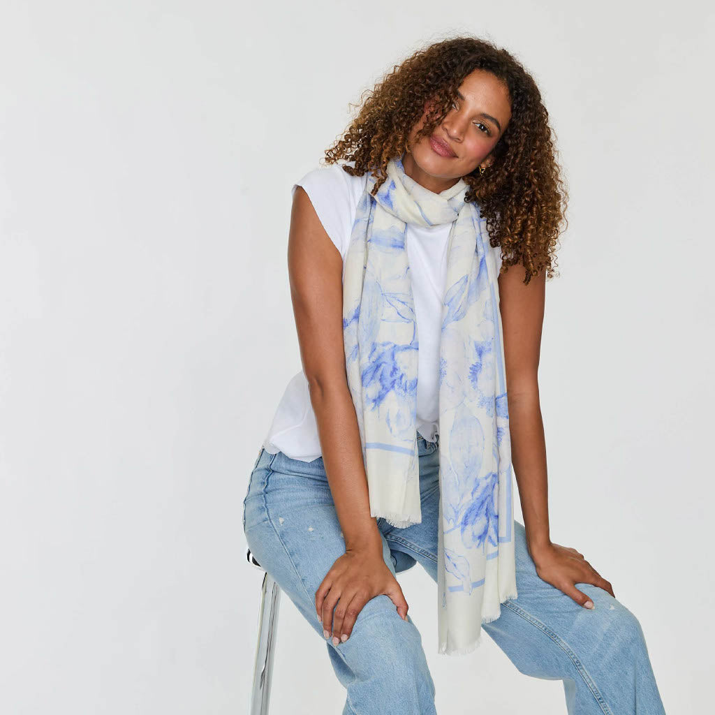 FLORAL PRINTED SCARF