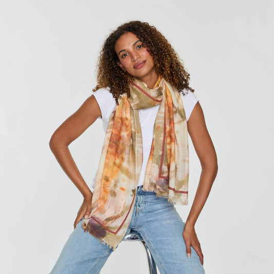 BRUSH STROKE PRINTED SCARF  