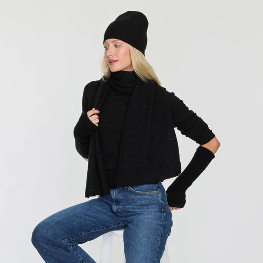 LUREX RIBBED SCARF  
