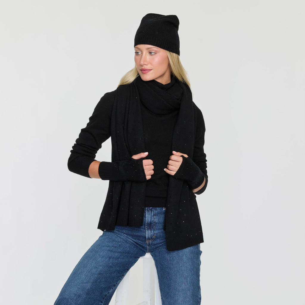 SCATTERED RHINESTONE SCARF