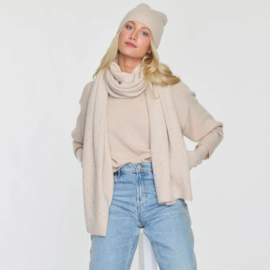 SCATTERED RHINESTONE SCARF  
