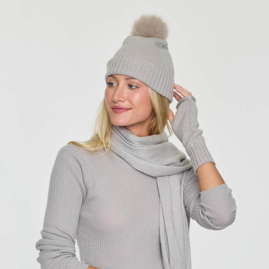 LUREX POM POM HAT  