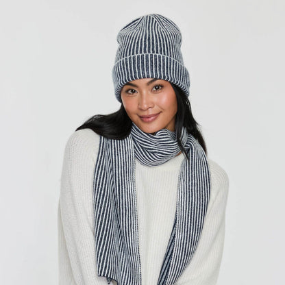 TWO TONE RIBBED HAT