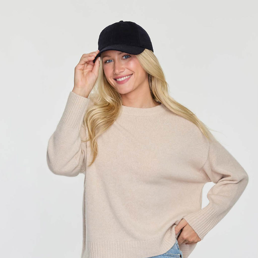 CASHMERE BASEBALL HAT