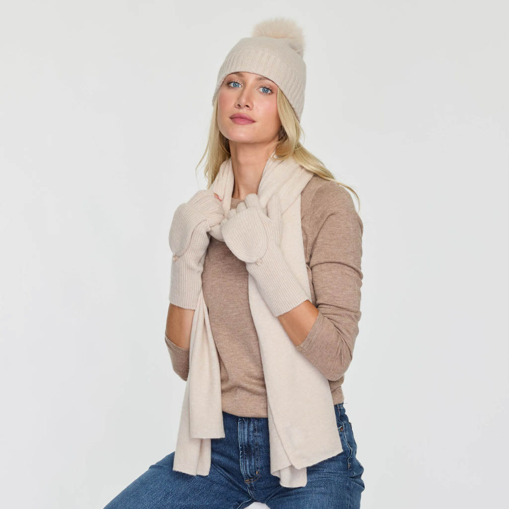 RIBBED CONVERTIBLE MITTEN