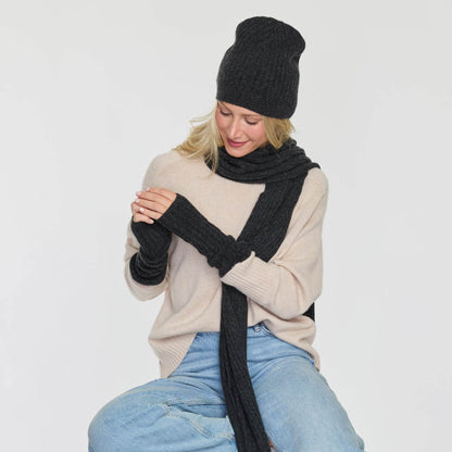 RIB LONG FINGERLESS GLOVE