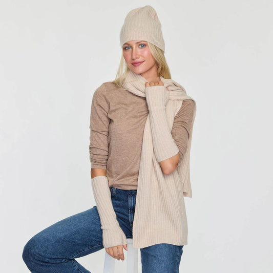 RIB LONG FINGERLESS GLOVE  