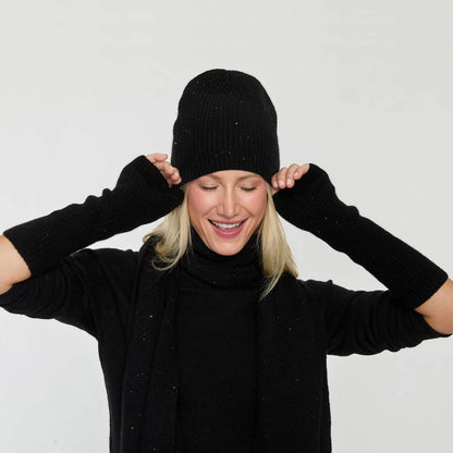LUREX LONG RIB FINGERLESS GLOVE