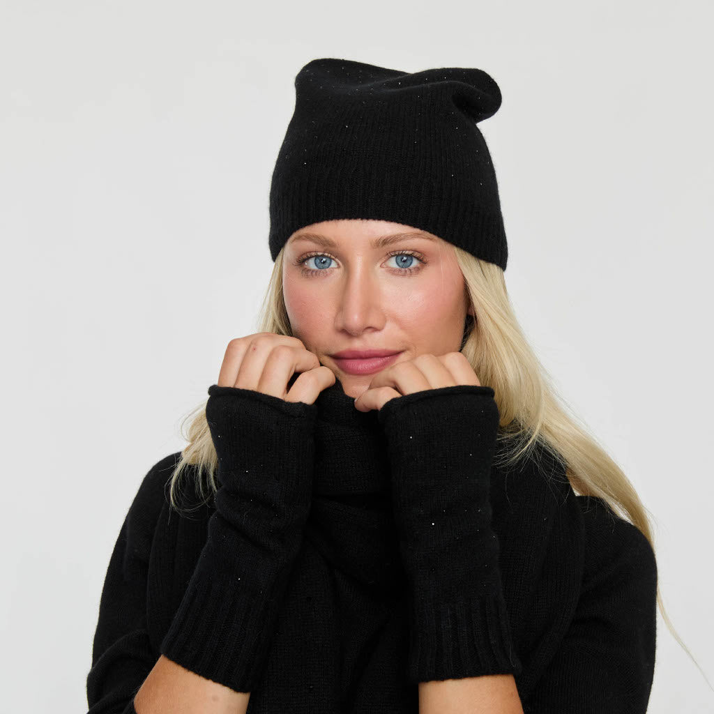 RHINESTONE FINGERLESS GLOVE