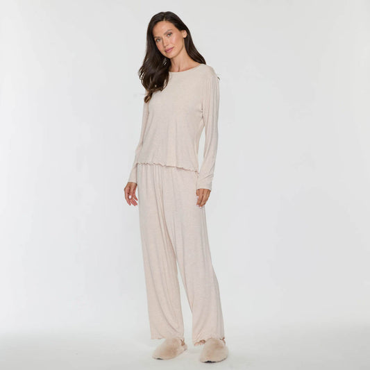 RUFFLE TRIM PJ SET  