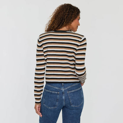 STRIPE PEARL CARDIGAN
