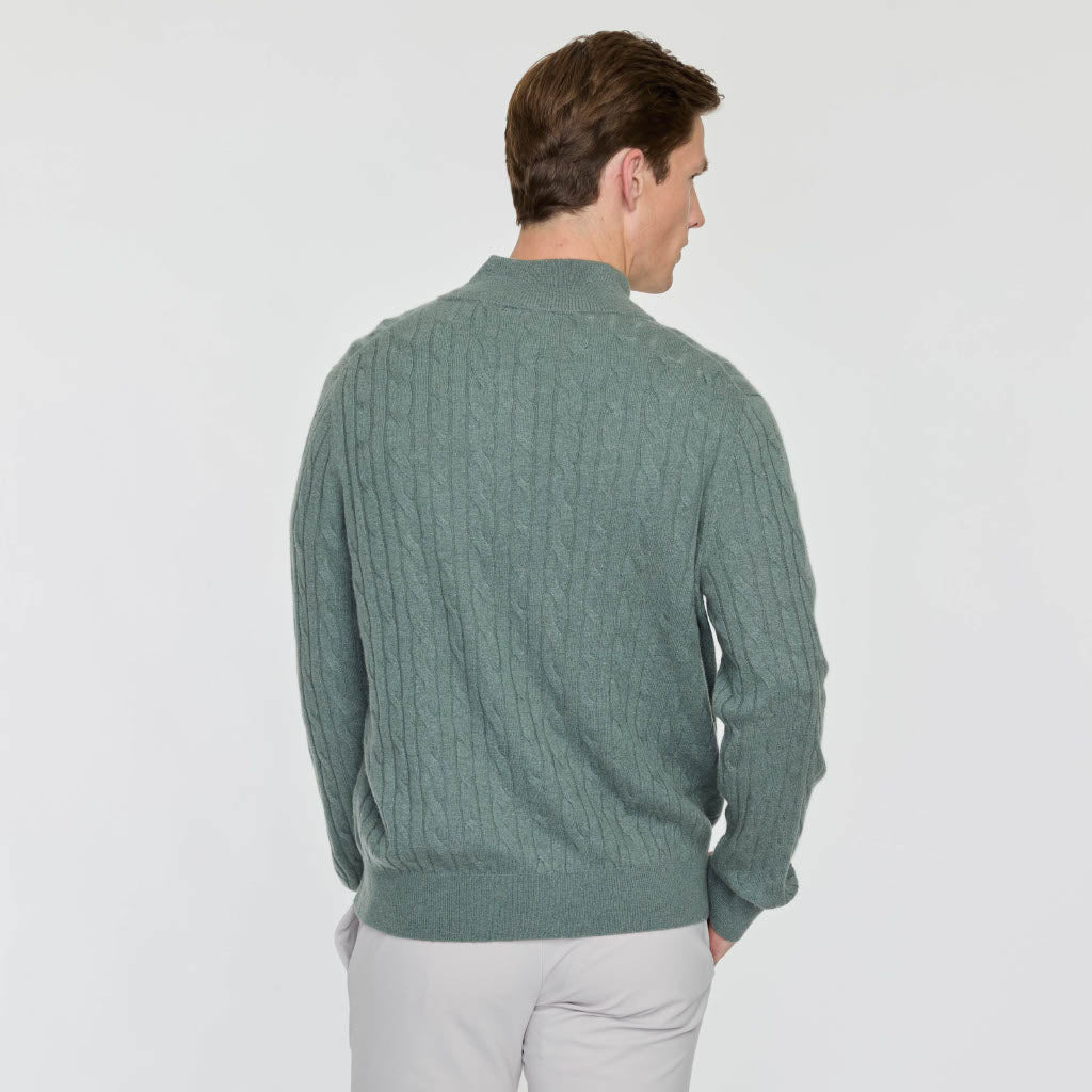 MEN'S CLASSIC CABLE QUARTER ZIP