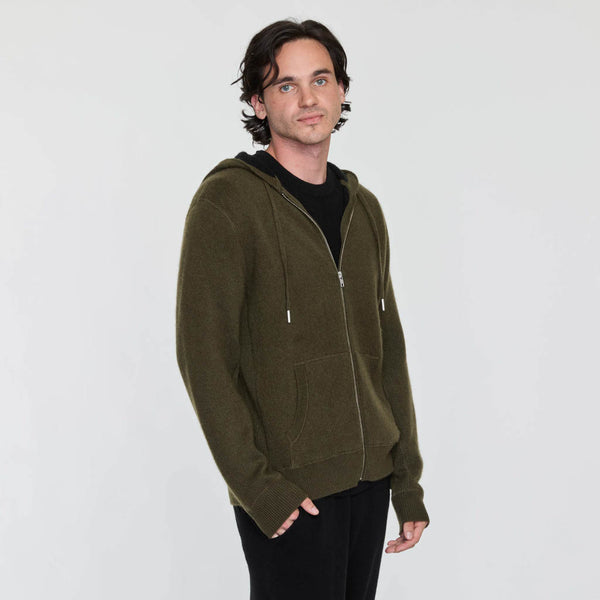 MEN'S DOUBLE FACE CASHMERE ZIP HOODIE – The Cashmere Sale