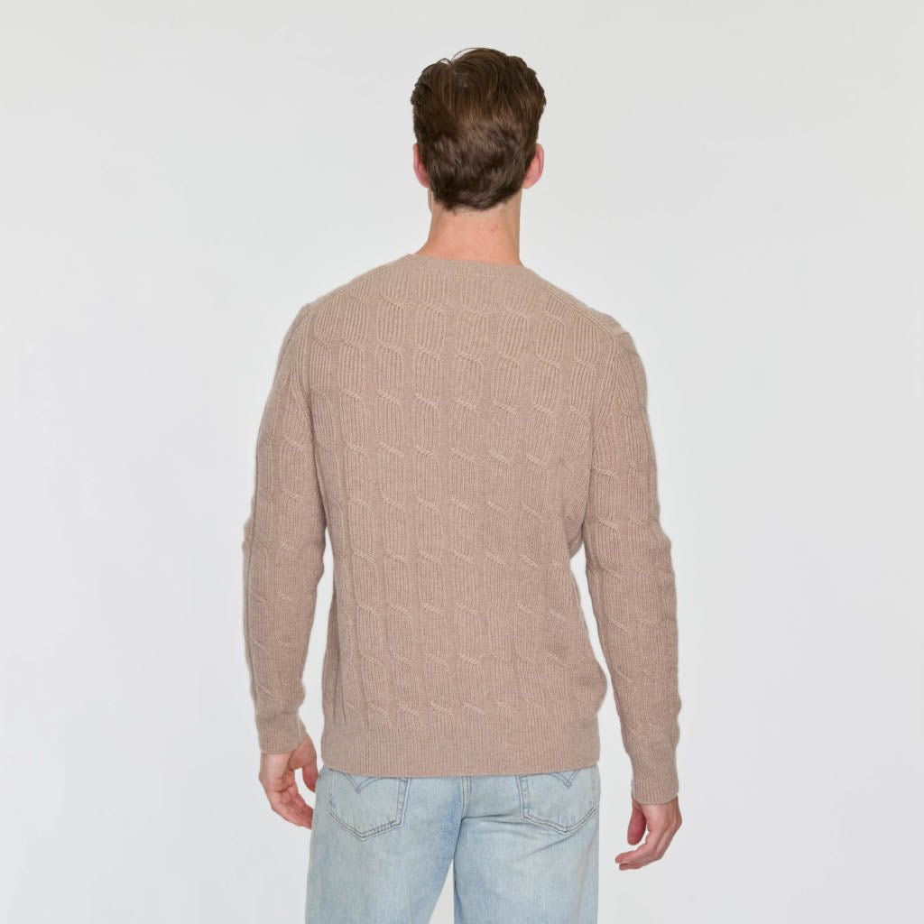 MEN'S NOVELTY CABLE CREW