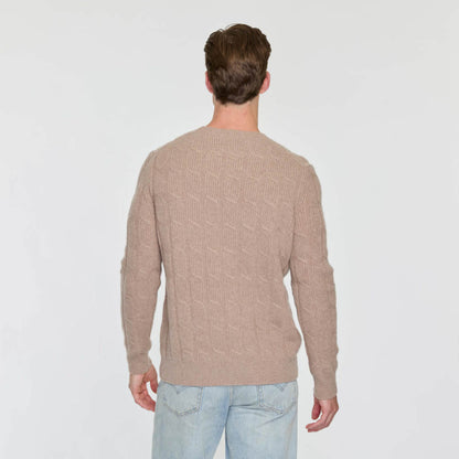 MEN'S NOVELTY CABLE CREW
