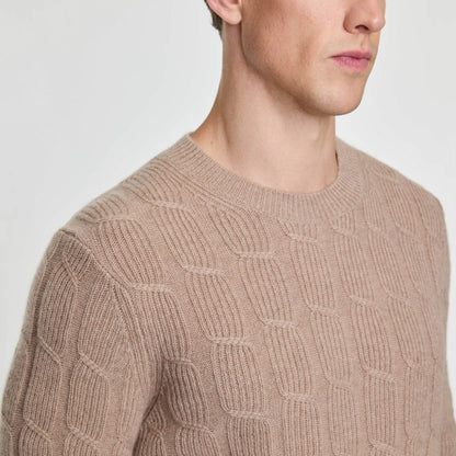 MEN'S NOVELTY CABLE CREW