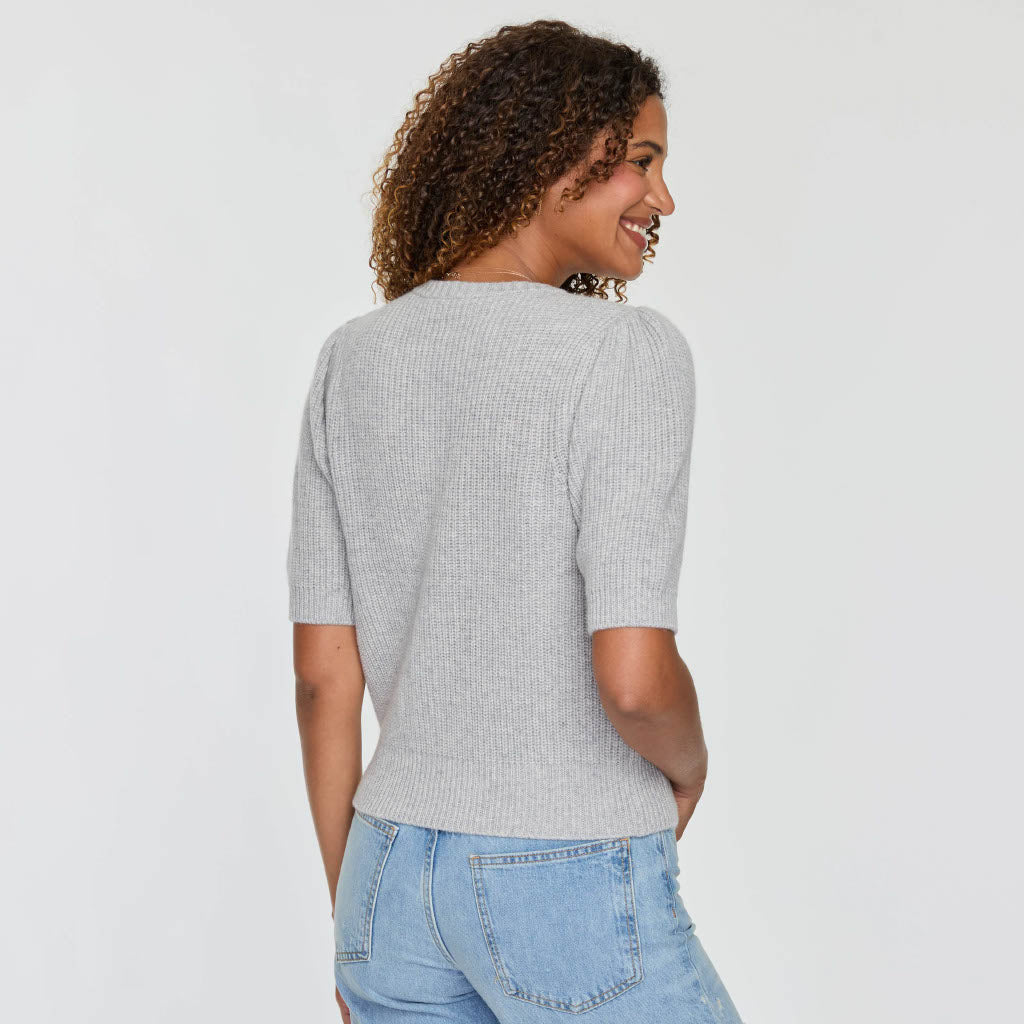 SHORT SLEEVE SHAKER CARDIGAN
