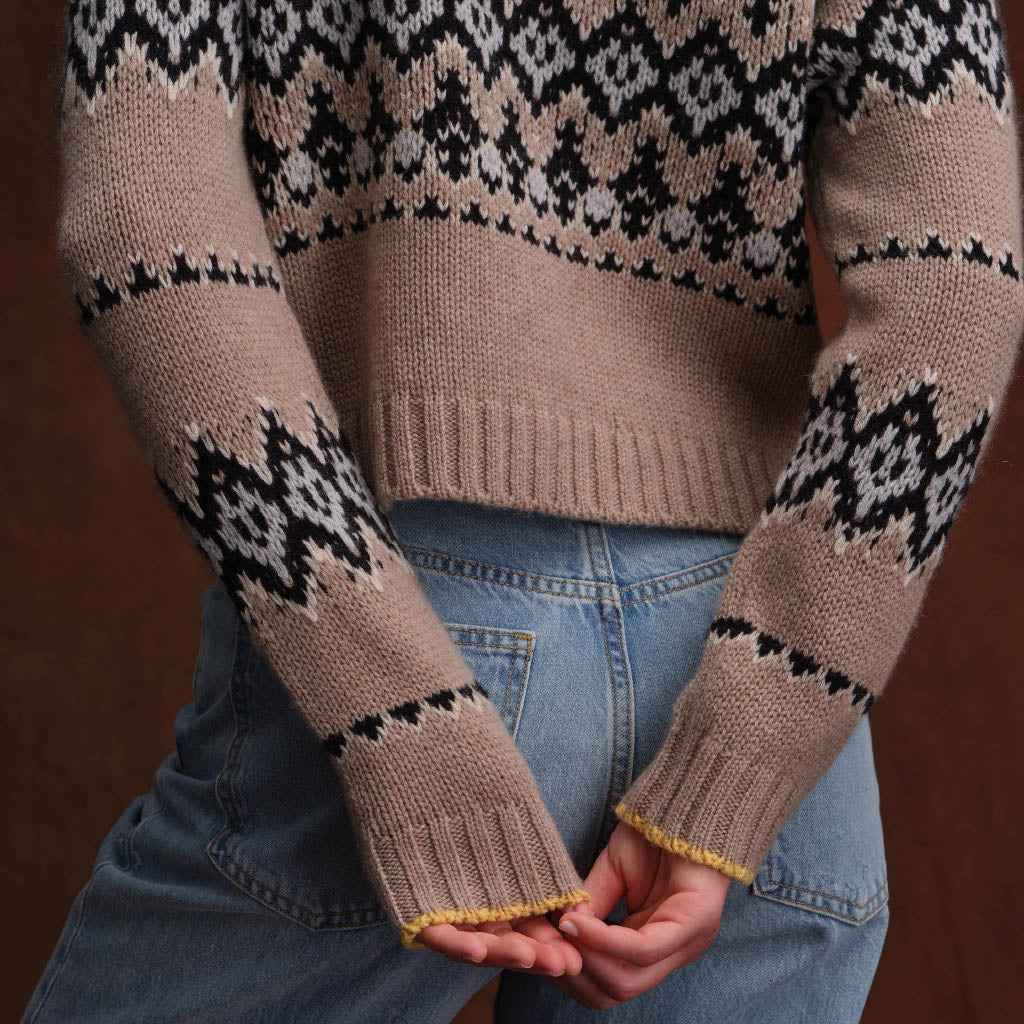 FAIR ISLE CROPPED CARDIGAN
