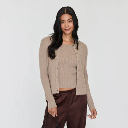 LUREX MINI RIB CARDIGAN