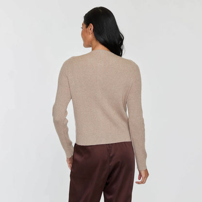LUREX MINI RIB CARDIGAN