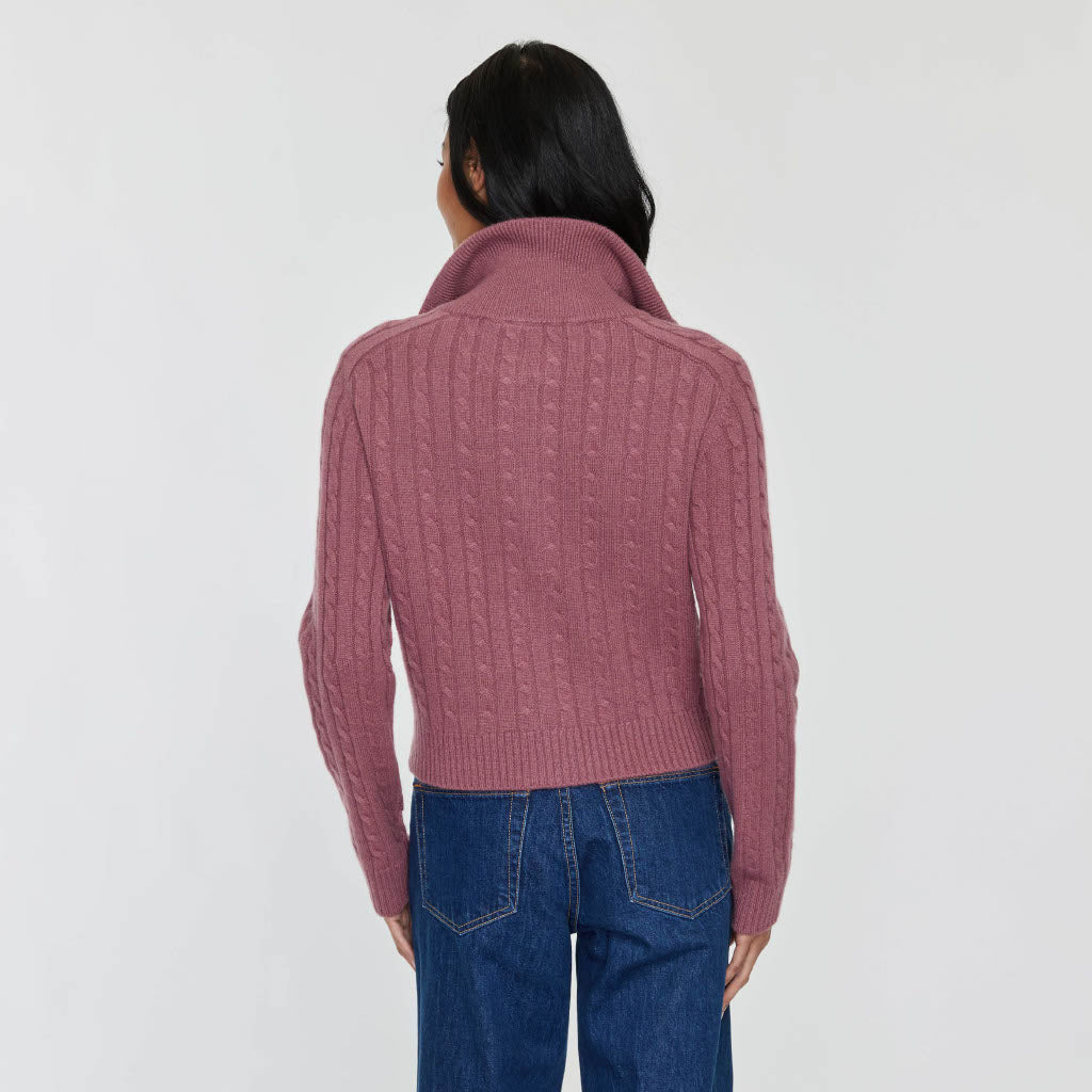 CABLE ZIP CARDIGAN