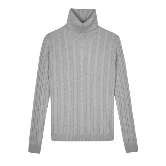 LUREX TWISTED CABLE TURTLENECK  