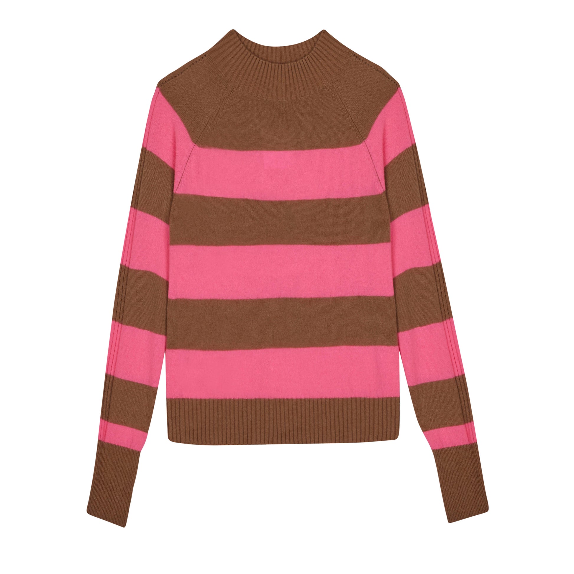 STRIPED MINI MOCKNECK